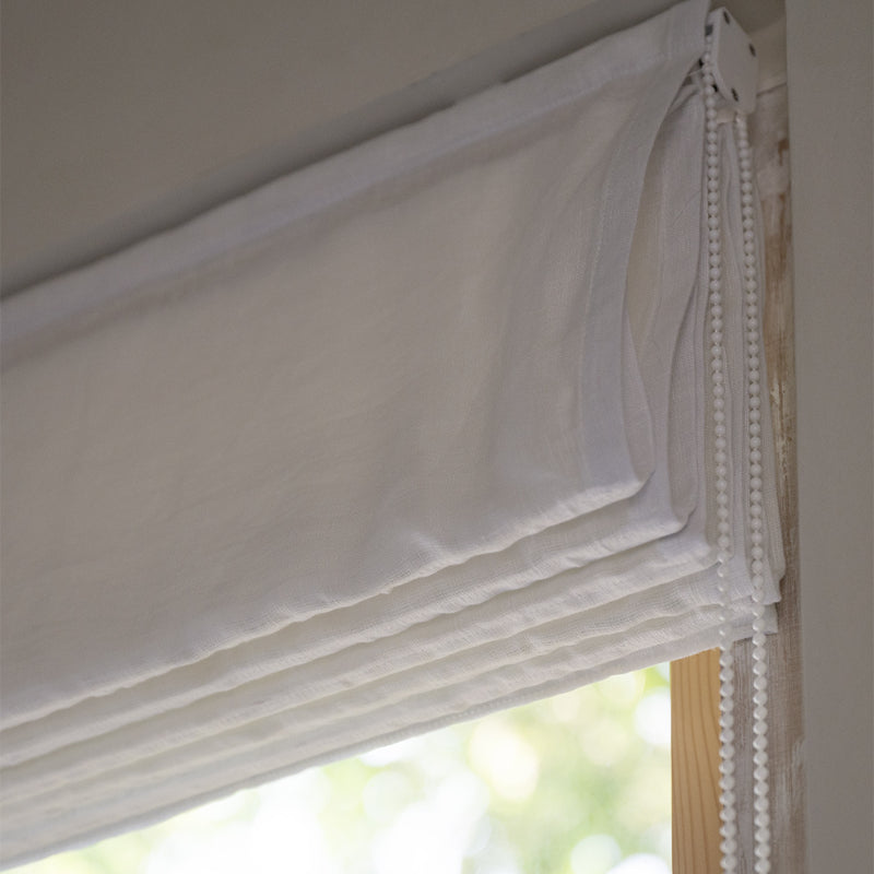Pure Linen Roman Shade – Effortless Elegance in Every Fold
