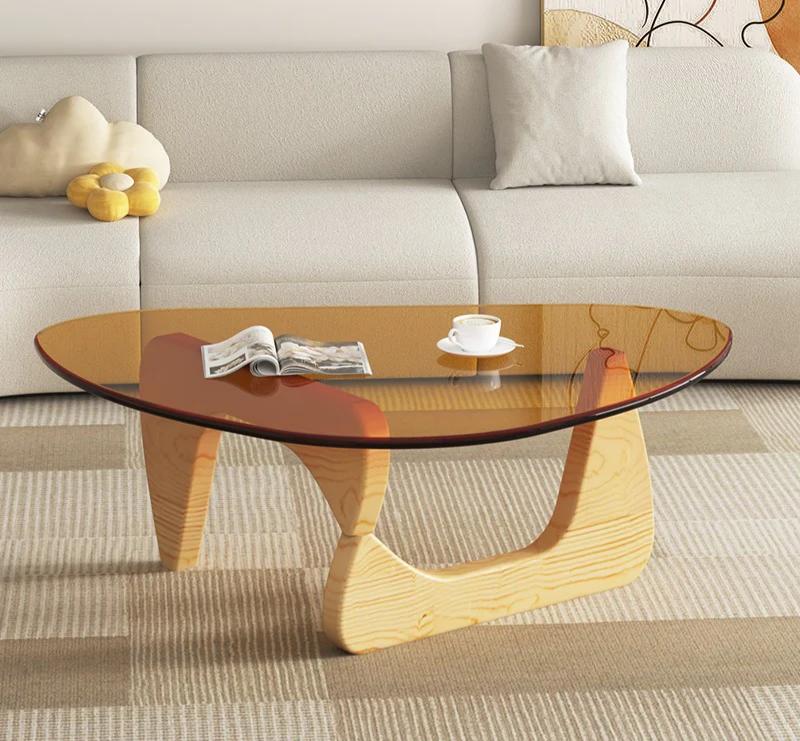 Glass Wood Coffee Table – Strong, Sleek, and Space-Smart