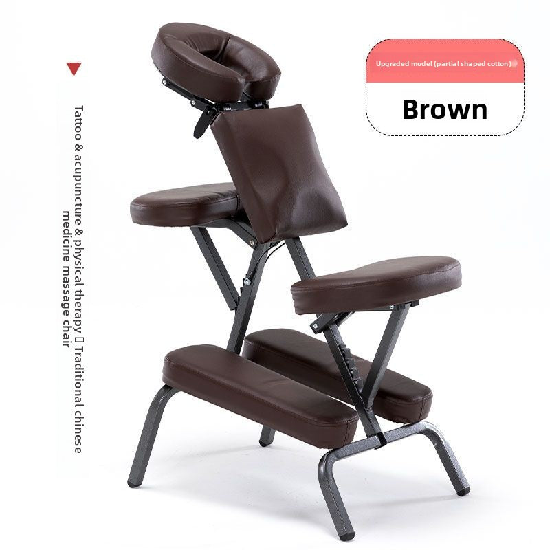 Foldable Tattoo & Acupuncture Massage Chair – Portable TCM Therapy, Gua Sha, and Reclining Stool