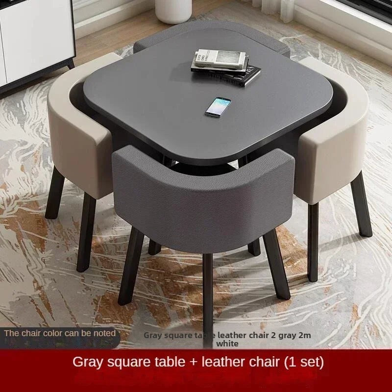Nordic-Style Table and Chair Set with Storage-Redefining Light Luxury and Minimalism