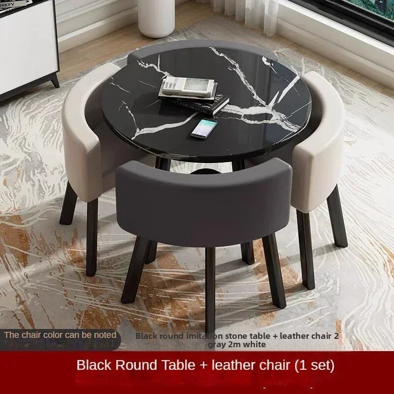 Nordic-Style Table and Chair Set with Storage-Redefining Light Luxury and Minimalism