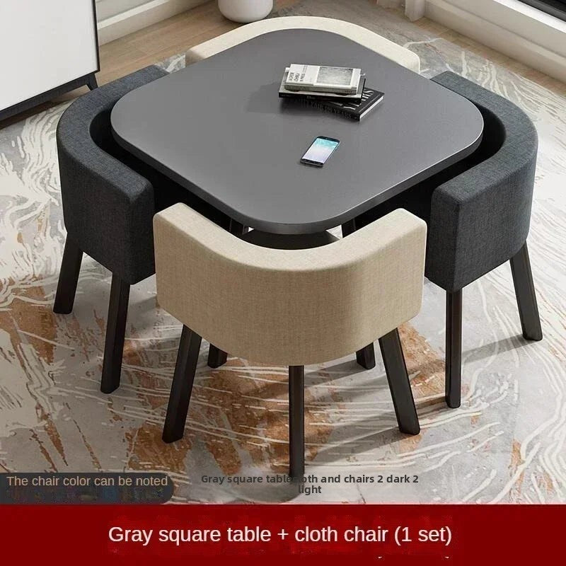 Nordic-Style Table and Chair Set with Storage-Redefining Light Luxury and Minimalism