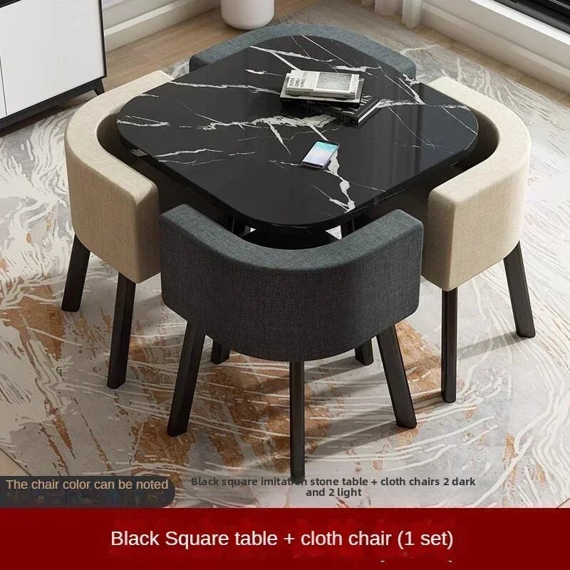 Nordic-Style Table and Chair Set with Storage-Redefining Light Luxury and Minimalism