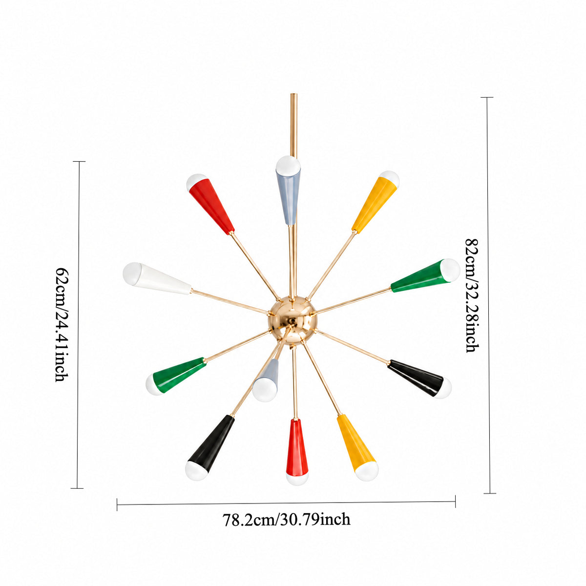 Bauhaus-Inspired Sputnik Chandelier – A Burst of Colour