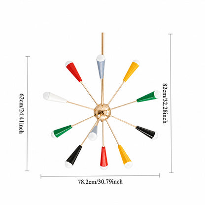 Bauhaus-Inspired Sputnik Chandelier – A Burst of Colour