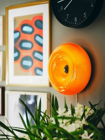Orange Donut Wall Lamp — A Mid-Century Bauhaus Ambient Light