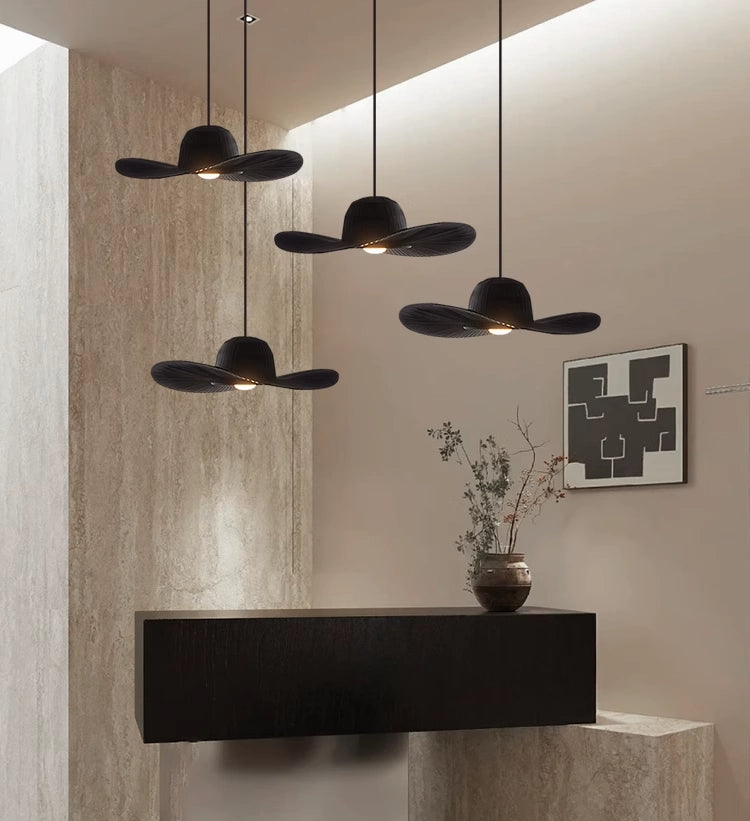 French Straw Hat Fabric Chandelier – Effortless Elegance & Timeless Style