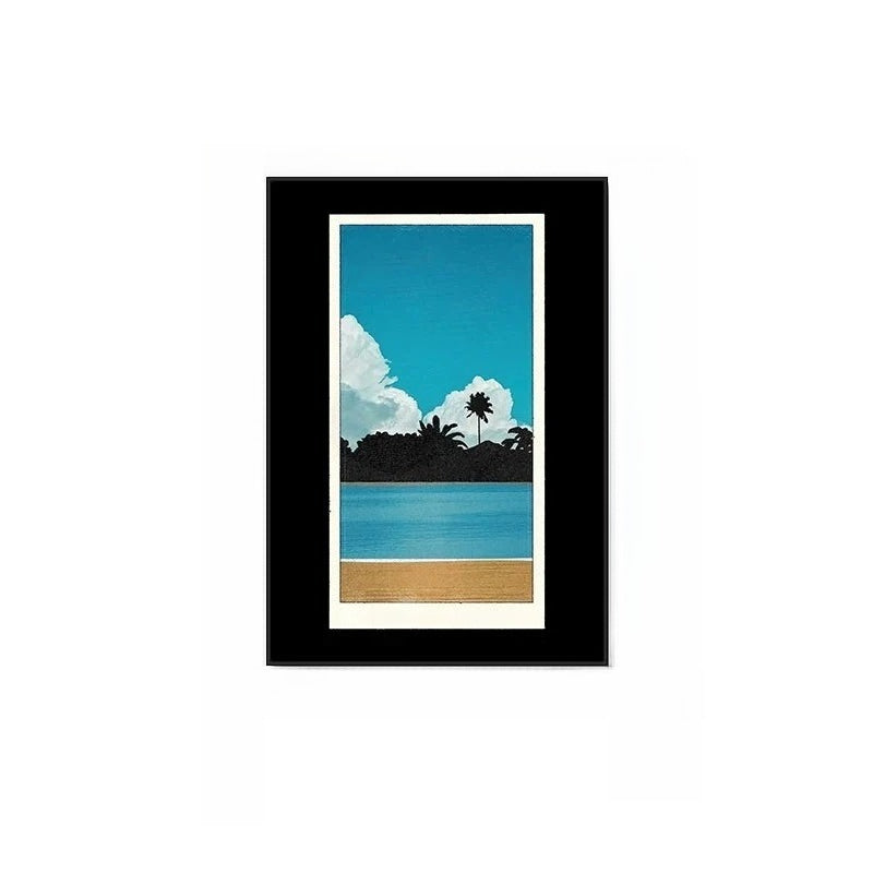 Okinawa Vintage Travel Poster – A Mid-Century Japanese Bauhaus Wall Art with Aluminum Frame