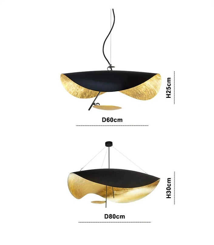 Catellani Smith Gold Leaf Pendant Replica – Modern Minimalist Luxury Lighting