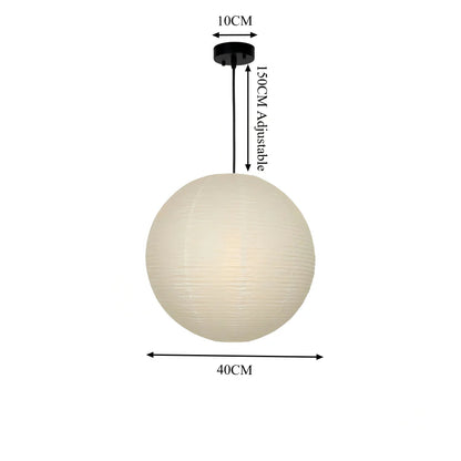 Noguchi-Style Rice Paper Pendant Lamp – Timeless Japanese Wabi-Sabi Design