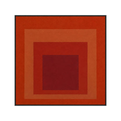 Josef Albers Inspired Bauhaus Geometric Abstract Wall Art - Layered Colour Block Print