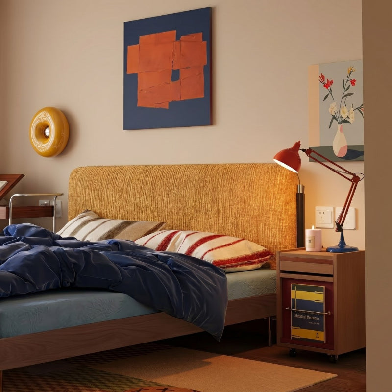 Sunnywood Upholstered Bed – Solid Wood & Chenille Vintage Platform Bed