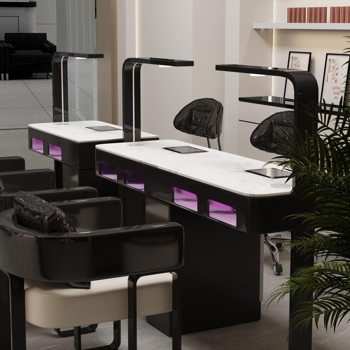 ImingShi M2 Marble Nail Desk Set