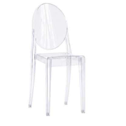 Nordic Ghost Dining Chair – Transparent Stackable Acrylic Chair