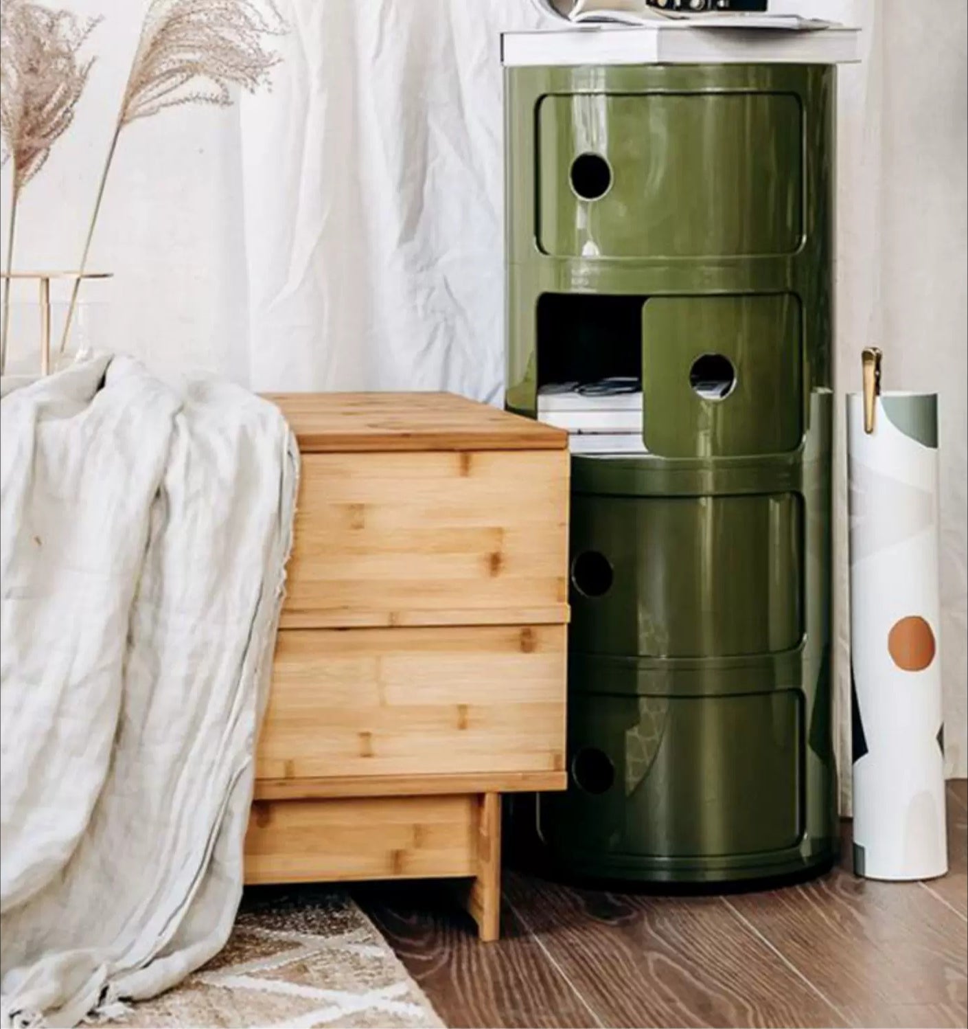 Componibili Round Cabinet Replica – Nordic Modular Storage for Modern Spaces
