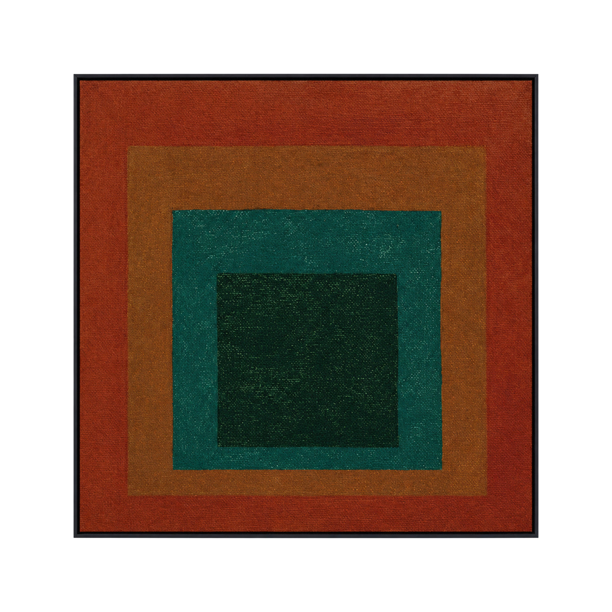 Josef Albers Inspired Bauhaus Geometric Abstract Wall Art - Layered Colour Block Print
