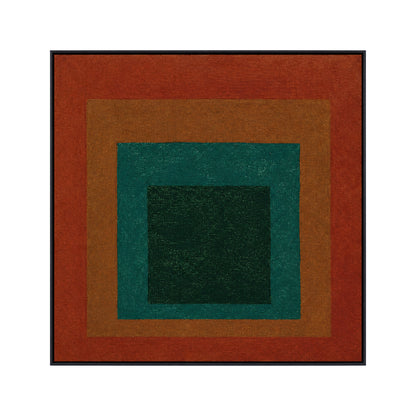Josef Albers Inspired Bauhaus Geometric Abstract Wall Art - Layered Colour Block Print