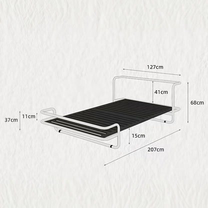 Bauhaus-style Kromvik Stainless Steel Double Bed