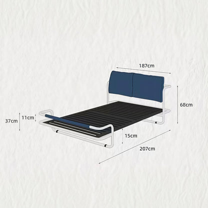 Bauhaus-style Kromvik Stainless Steel Double Bed