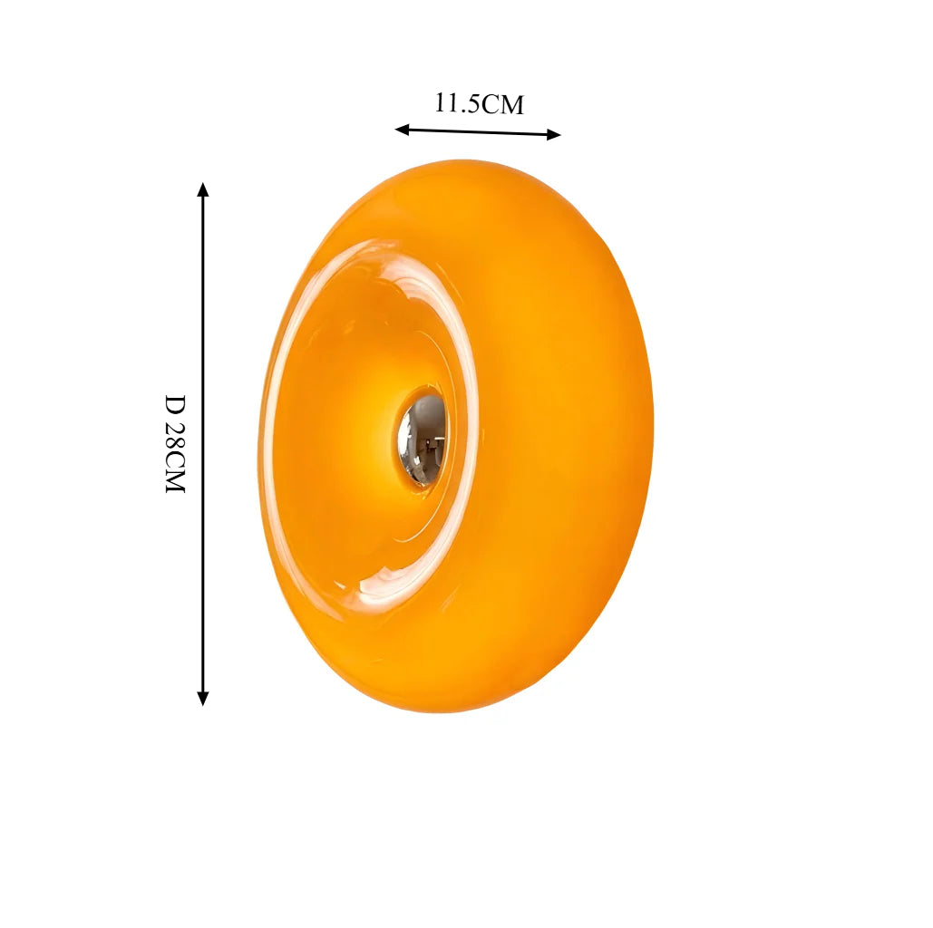 Orange Donut Wall Lamp — A Mid-Century Bauhaus Ambient Light