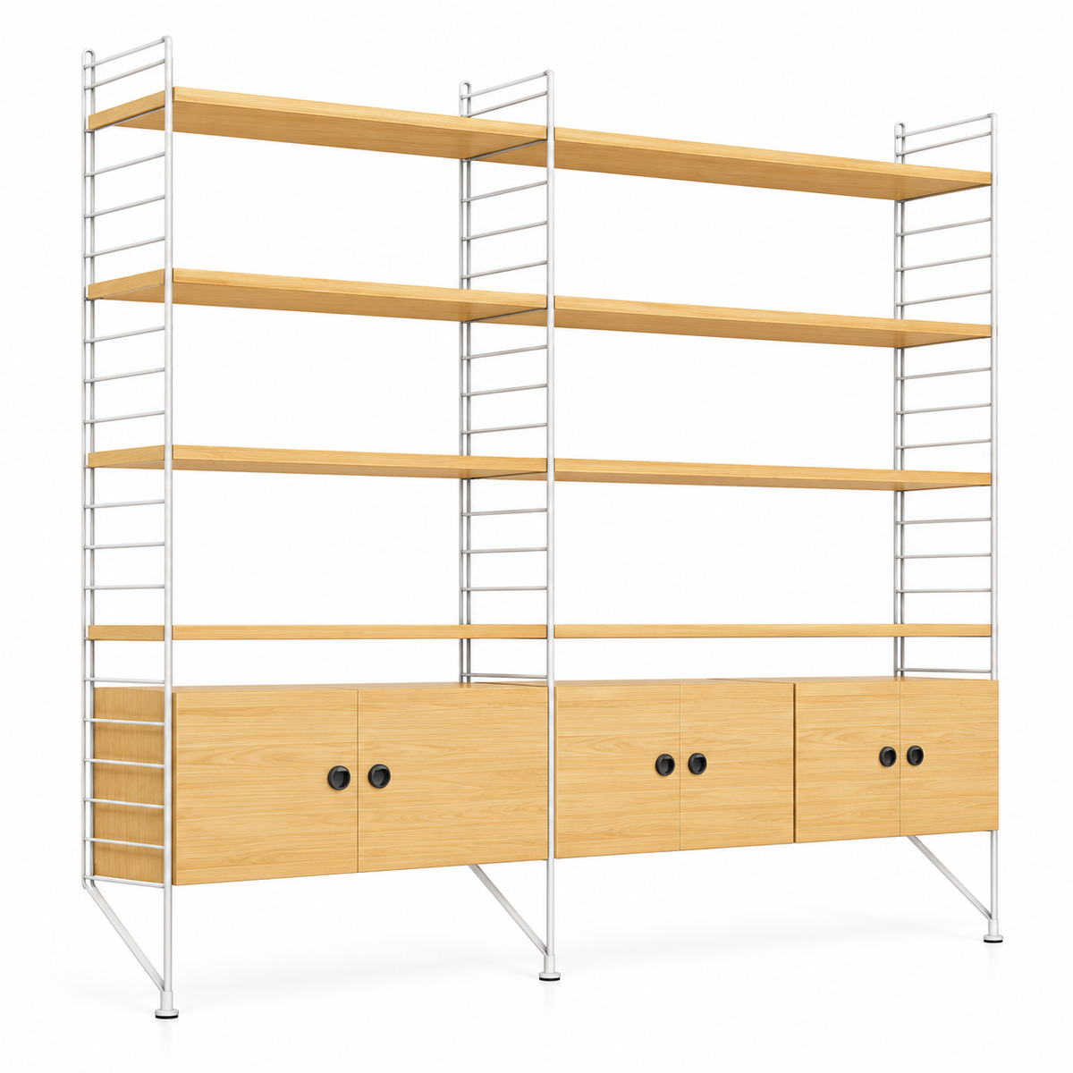 Sistema a parete String – Scaffalatura modulare, regolabile e montata a parete
