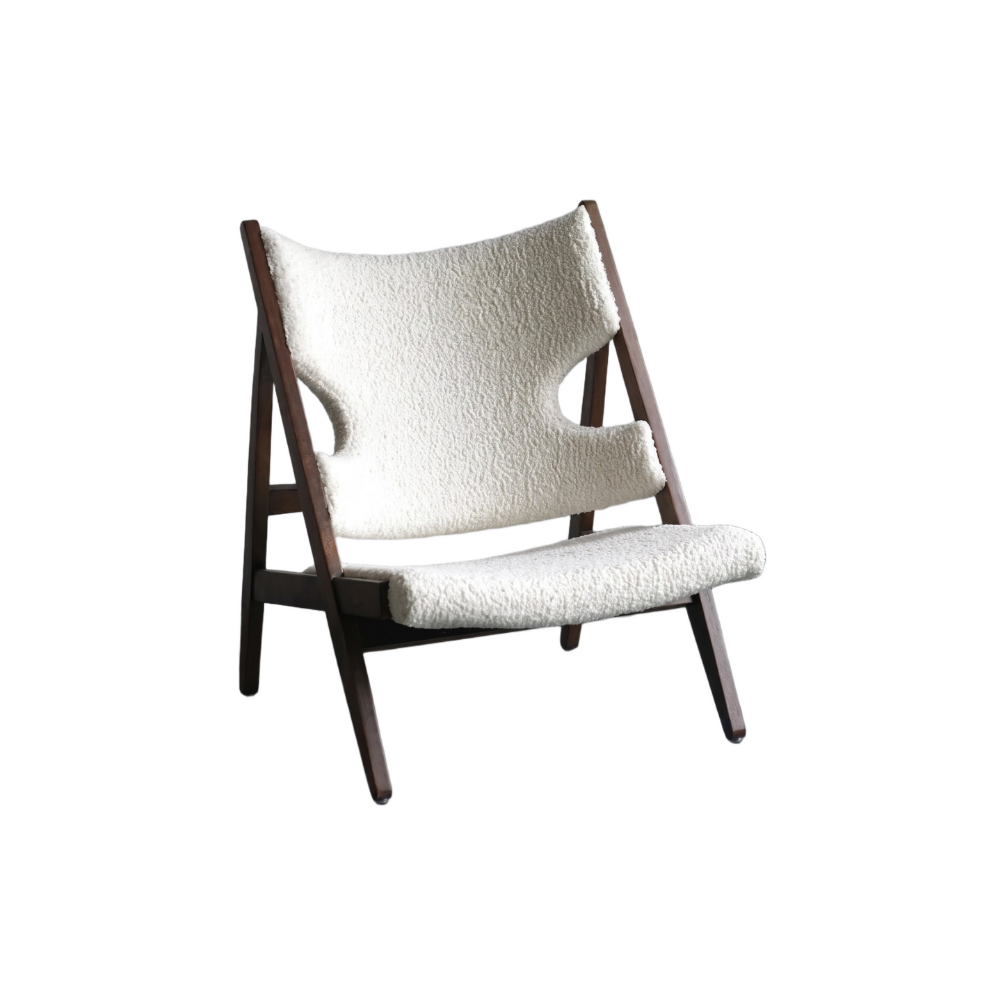 Solid Wood High-Back Lounge Chair — Minimalist Luxury & Creative Designer Style