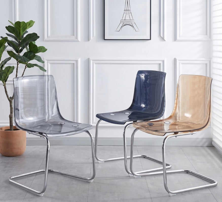 Acrylic Dining Chair – Nordic Modern Thickened Backrest