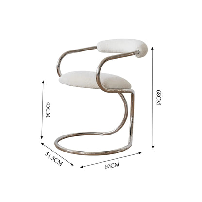 Bauhaus-Style Snake Armchair — Creative Mid-Century Design for Dining and Leisure