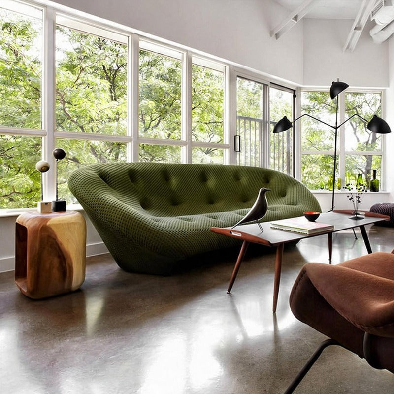 Ligne Roset Shell-shaped Ploum Sofa – Organic Curves & Textured Comfort