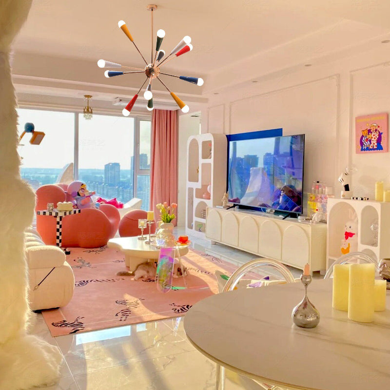 Bauhaus-Inspired Sputnik Chandelier – A Burst of Colour