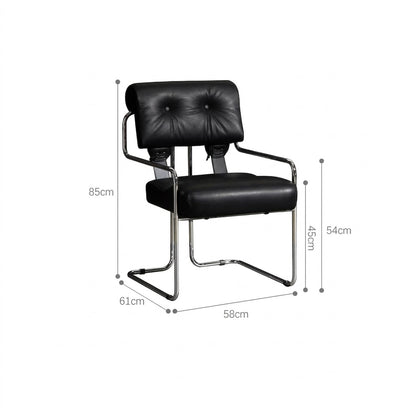 Tucroma Chair – Vintage Genuine Leather Dining & Study Chair