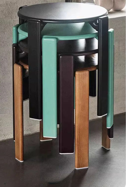 Rey Stool Replica – Versatile Stackable Wooden Stool & Modern Minimalist Elegance