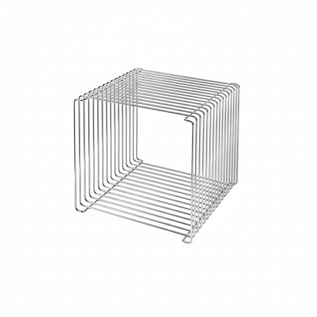 Minimalist Stainless Steel Wire Side Table – Geometry in Living