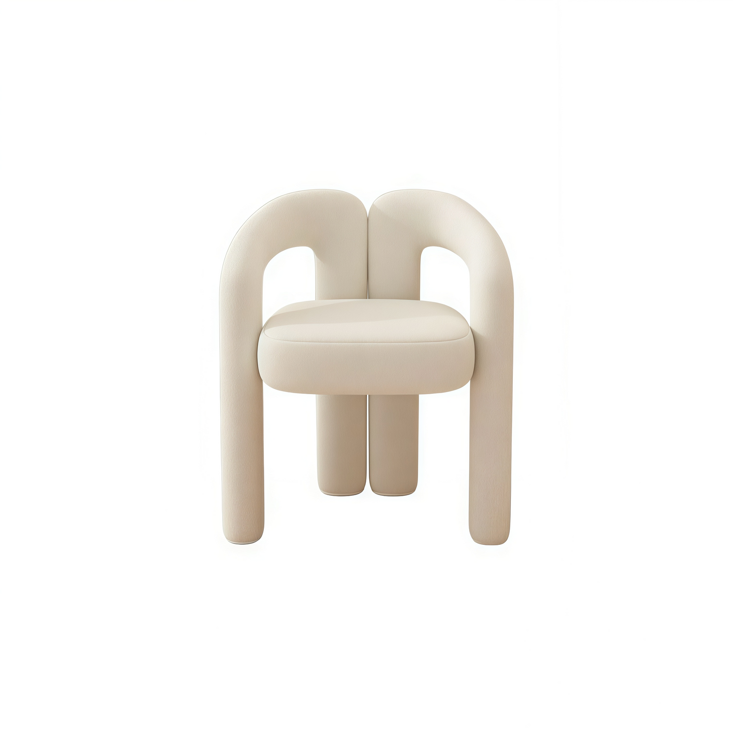 Cream Luxury Dressing Chair – Modern Minimalist Designer Makeup Chair with Backrest