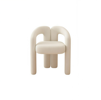 Cream Luxury Dressing Chair – Modern Minimalist Designer Makeup Chair with Backrest