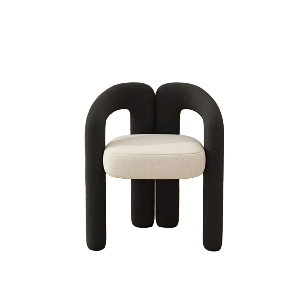 Cream Luxury Dressing Chair – Modern Minimalist Designer Makeup Chair with Backrest