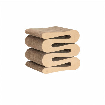 Corrugated Cardboard Wiggle Chair — A Creative Fusion of Eco-Design and Modern Form