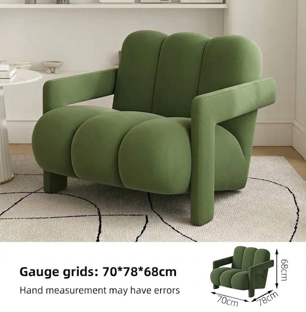 Designer Plush Velvet Accent Chair -Indulge in Modern Comfort