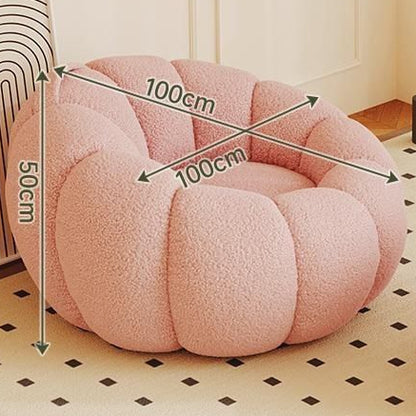 Pumpkin Bliss – Cream-Style Reclining Floor Chair for Cozy Bedrooms & Balconies