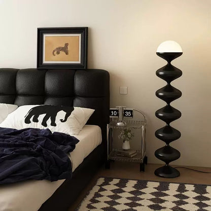 French Gourd Floor Lamp – Creative Mid-Century Design & Modern Cream Style