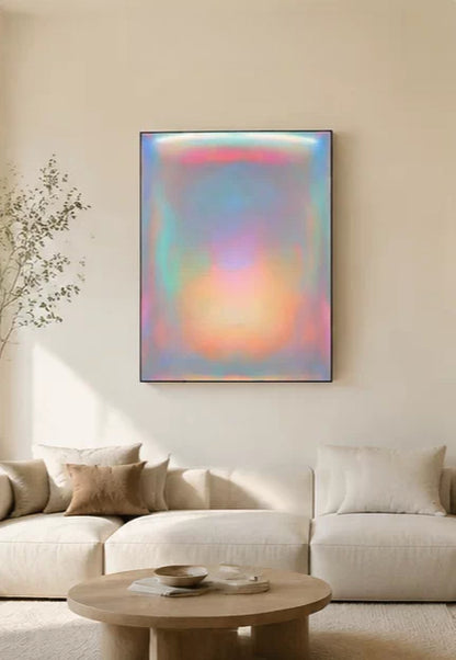 Abstract Dopamine Gradient Wall Art — A Fusion of Vibrant Color and Subtle Luxury