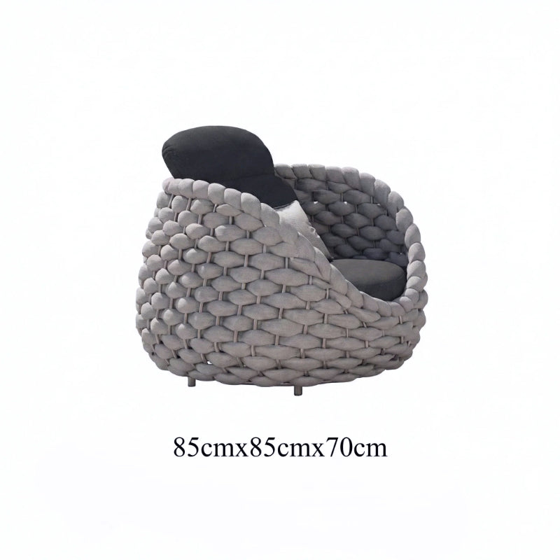 Rattan Sofa-Outdoor Wicker Patio Garden Sectional Furniture Set Loveseat for Balcony Villa