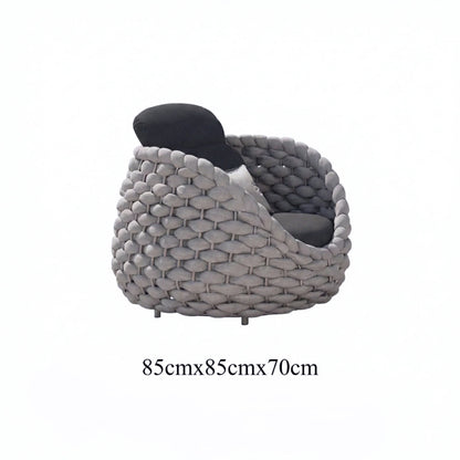 Rattan Sofa-Outdoor Wicker Patio Garden Sectional Furniture Set Loveseat for Balcony Villa