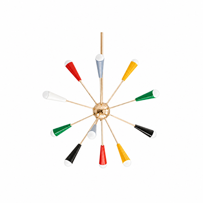 Bauhaus-Inspired Sputnik Chandelier – A Burst of Colour