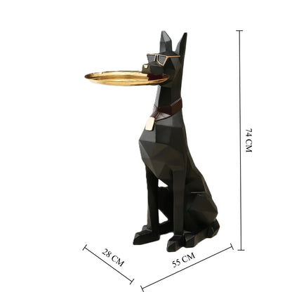Figura de perro caballero: artesanía exquisita que ilumina el arte de los rincones 