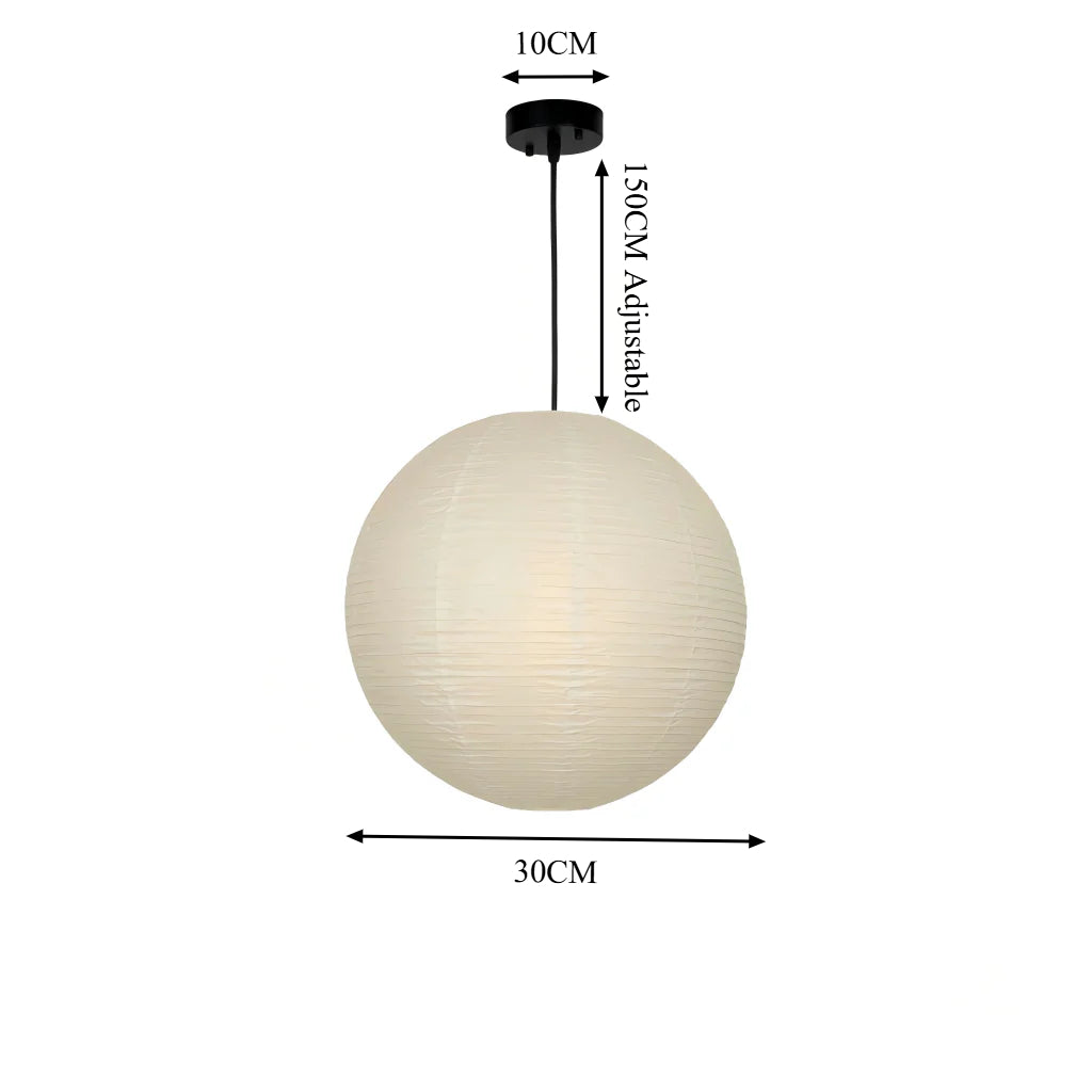 Noguchi-Style Rice Paper Pendant Lamp – Timeless Japanese Wabi-Sabi Design