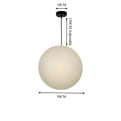 Noguchi-Style Rice Paper Pendant Lamp – Timeless Japanese Wabi-Sabi Design