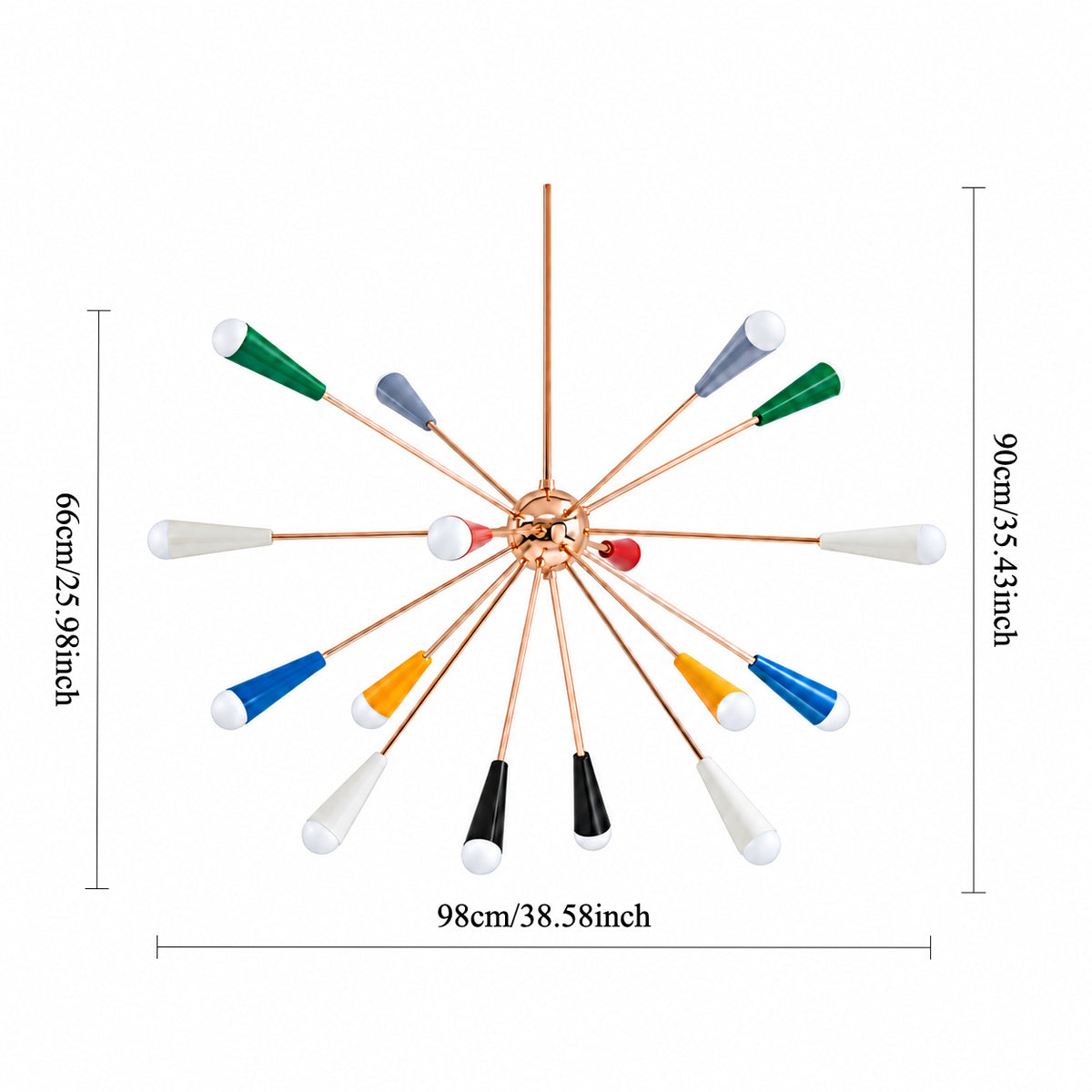 Bauhaus-Inspired Sputnik Chandelier – A Burst of Colour