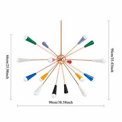 Bauhaus-Inspired Sputnik Chandelier – A Burst of Colour