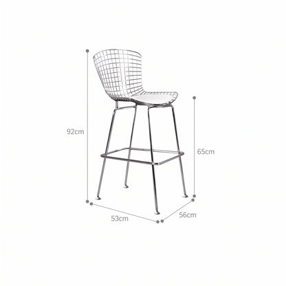 Mid-Century Modern Bauhaus Dining Chair — Minimalist Designer Steel Backrest Chair for Home